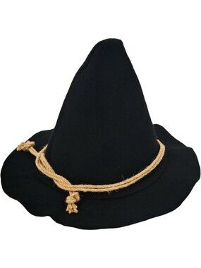 Adult Wizard Black Hat Halloween Costume Pointed Scarecrow Cap For Theme Parties